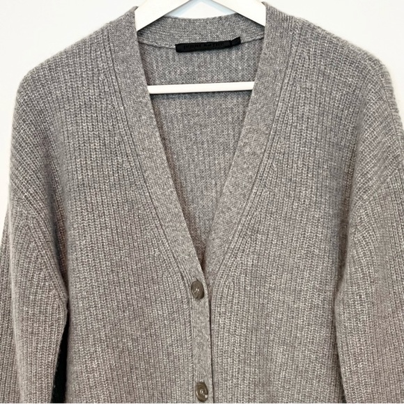 JENNI KAYNE Cashmere Cocoon Cardigan Sweater Heather Grey Oversized  XXS - Picture 6 of 9